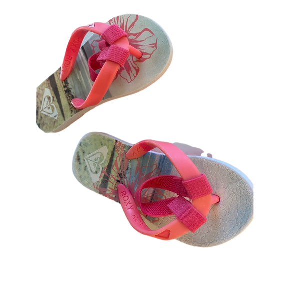 Roxy TW PEBBLES Girls' Flip Flops sz 7-8🌴 - Picture 3 of 4